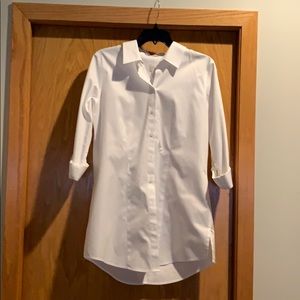 Chicos bright white 3/4 sleeve long shirt